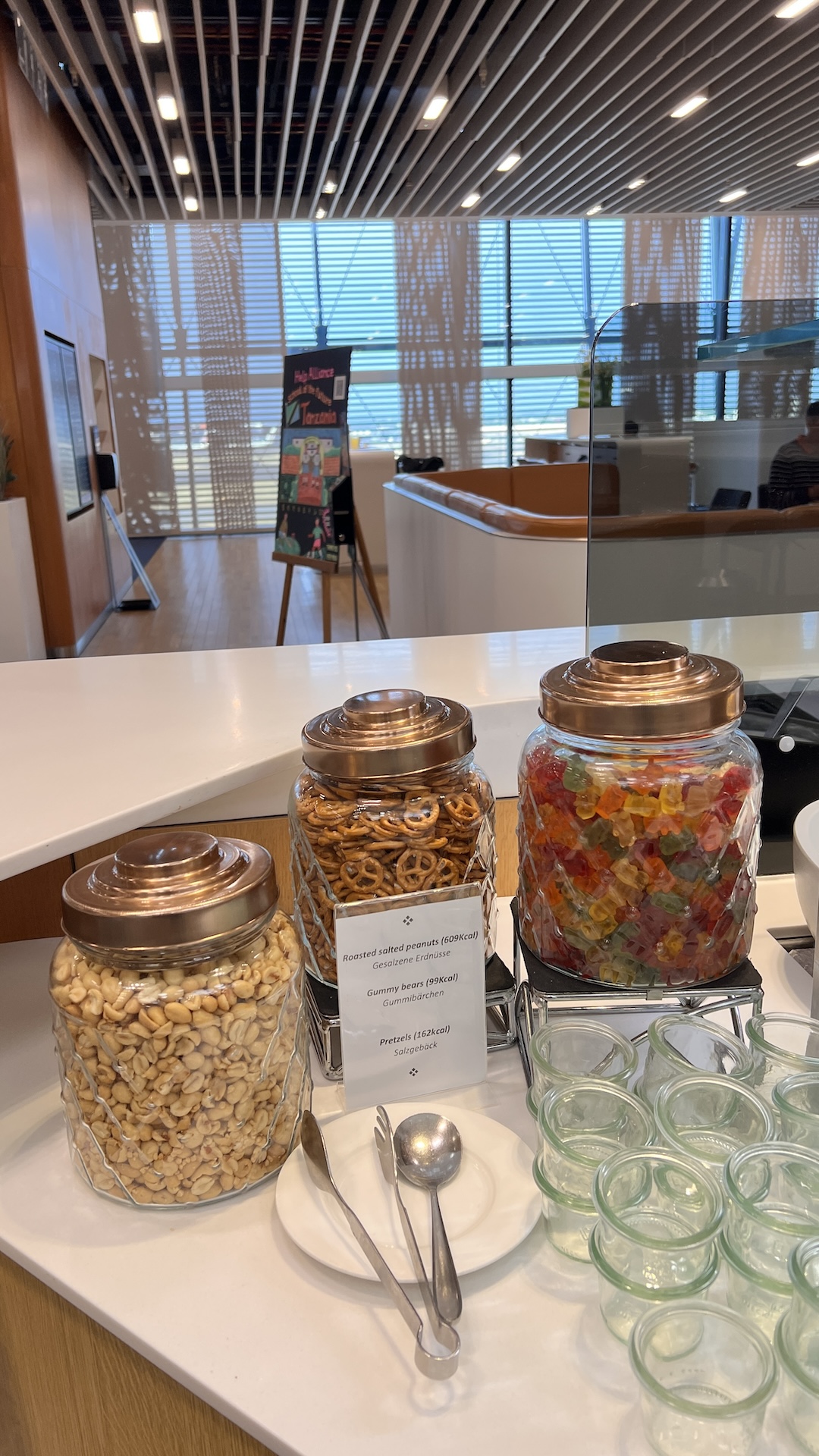 Heathrow Airport Terminal 2 - Lufthansa Business Lounge Snacks