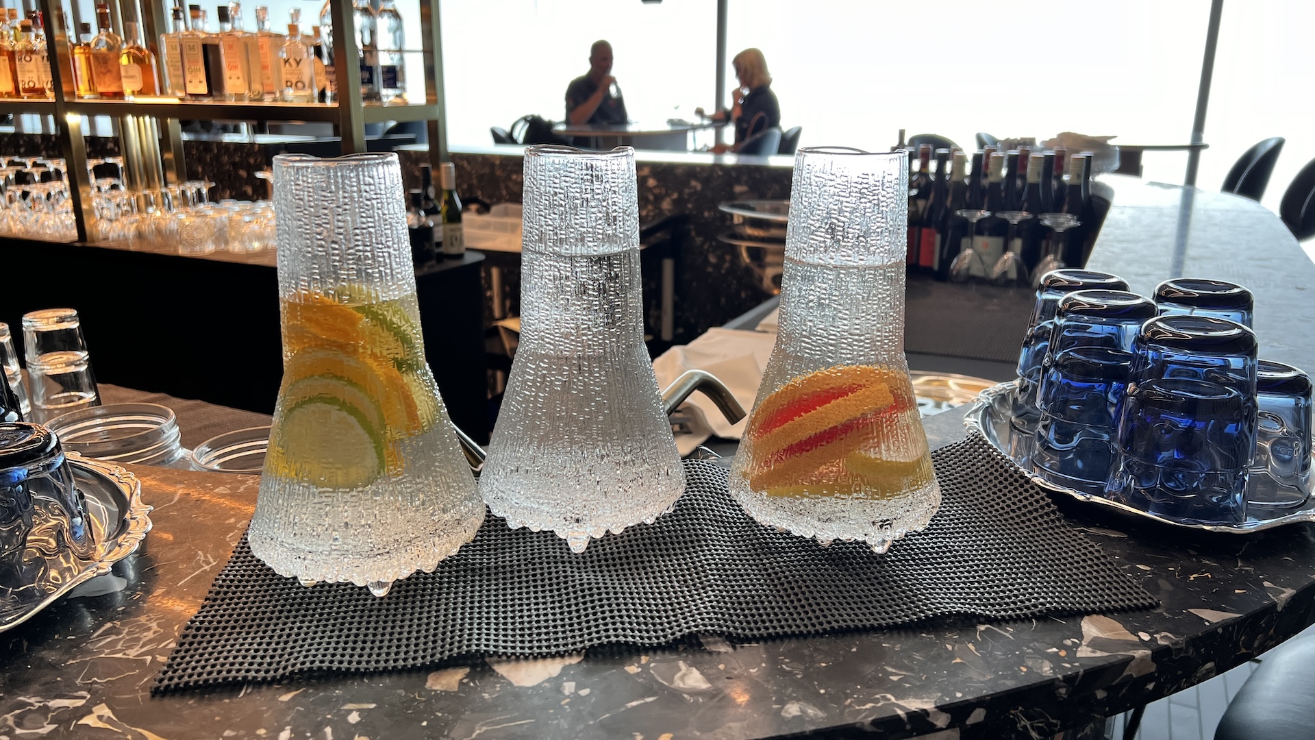 Finnair Platinum Wing Lounge - Infused water
