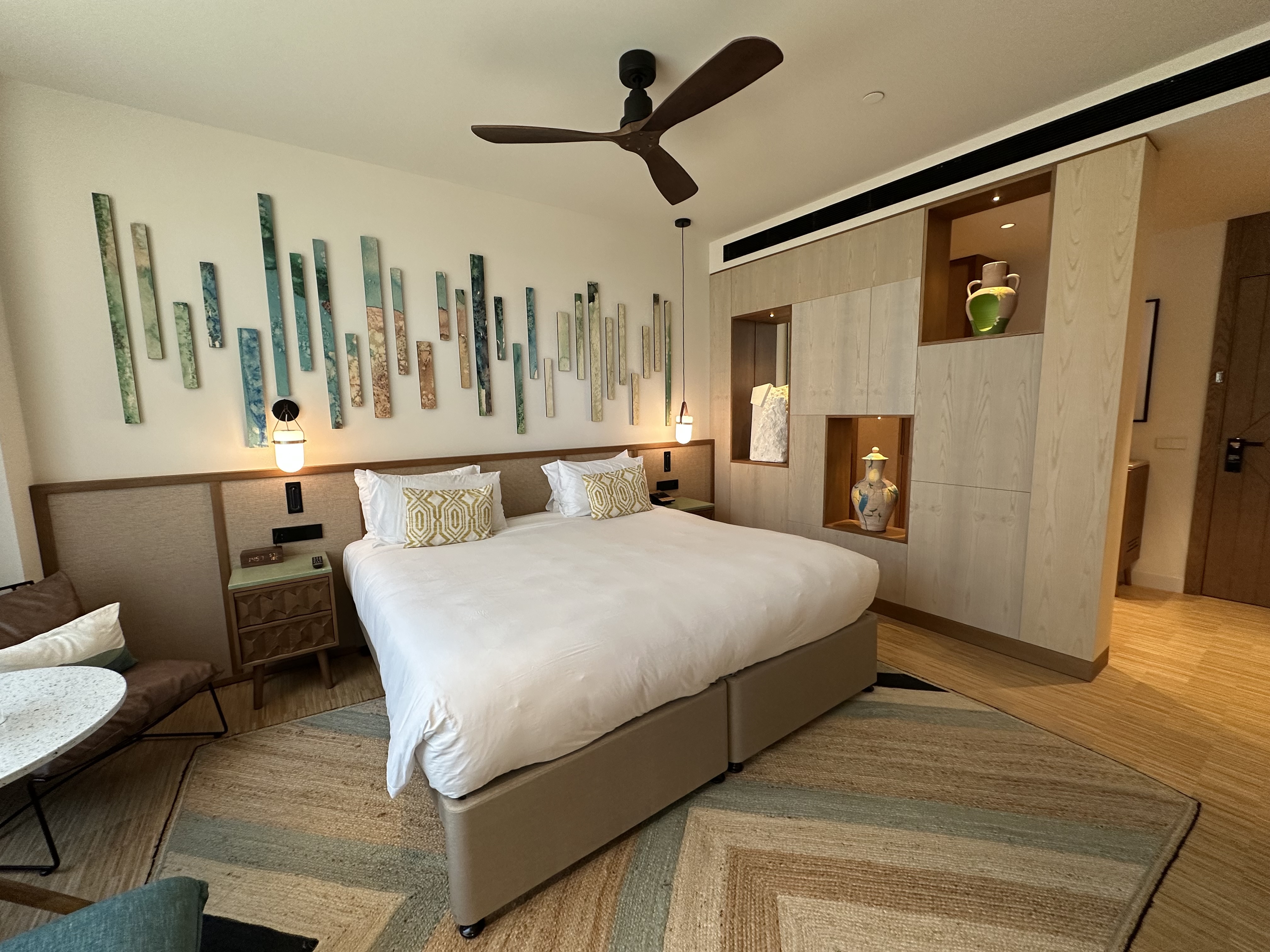 King Room with garden terrace at Kimpton Aysla Mallorca, overlooking the golf course