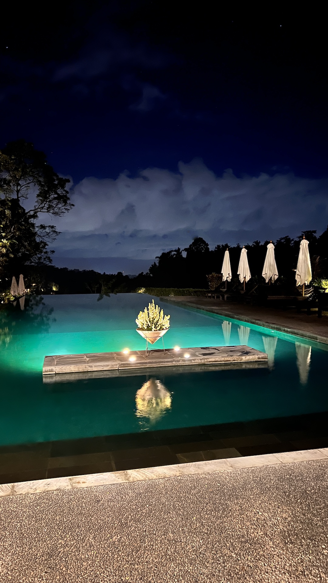 Alila Ubud - Pool at Night