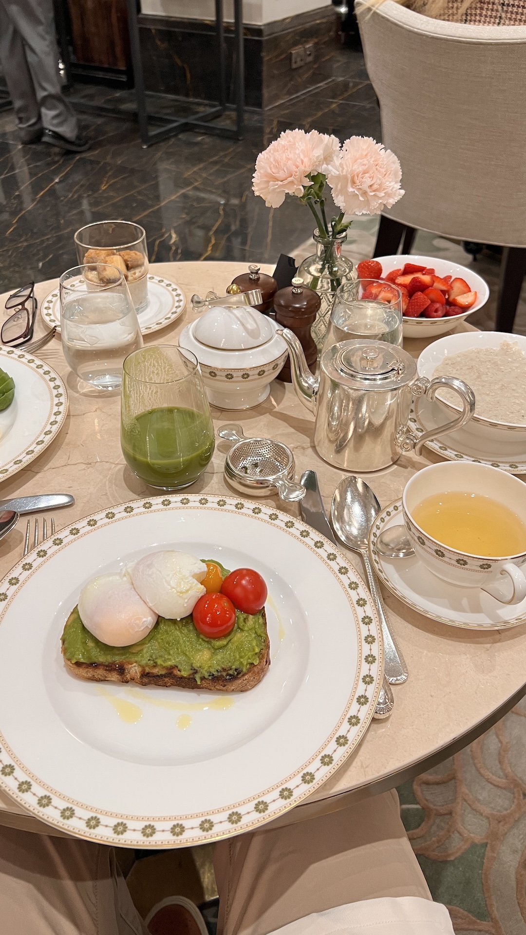 The Langham London - Crushed Avocado and Poached Eggs