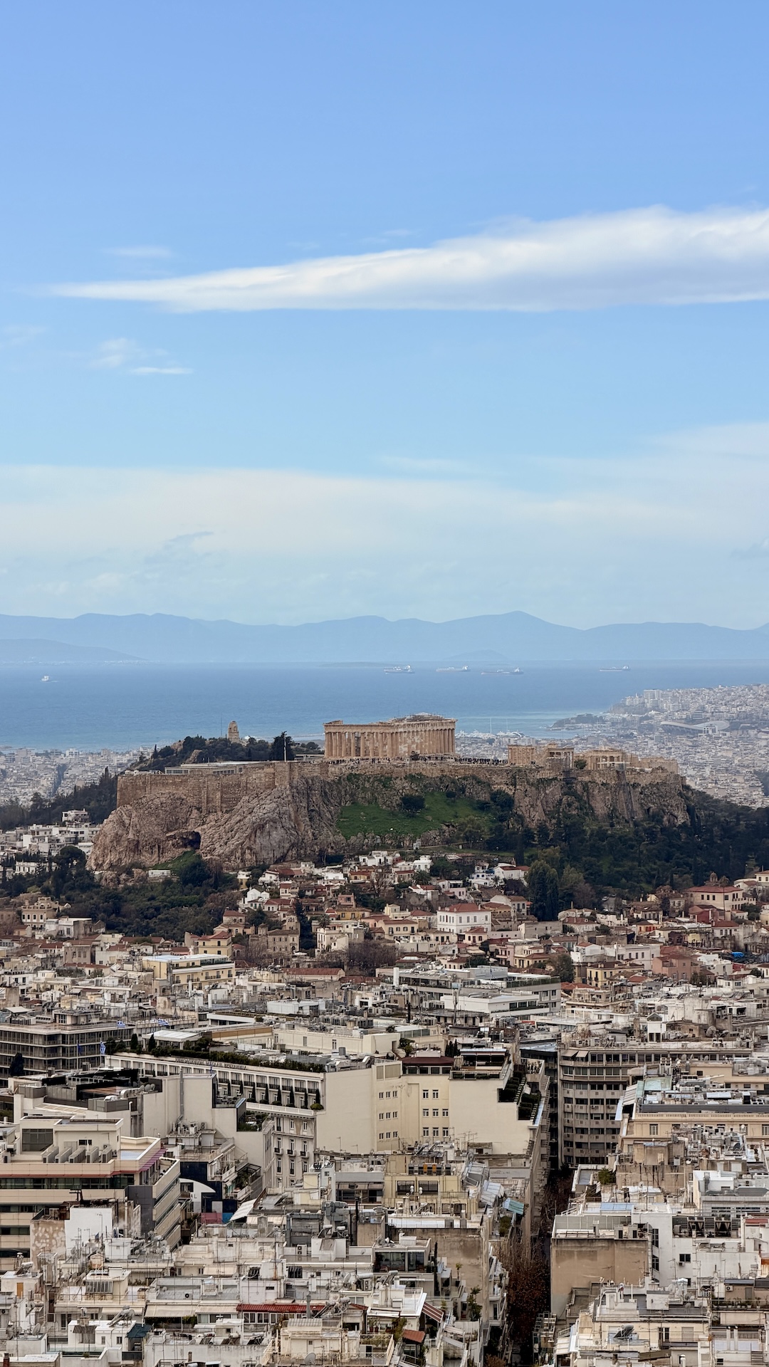 View of The Acropolis from Lycabettus Hill