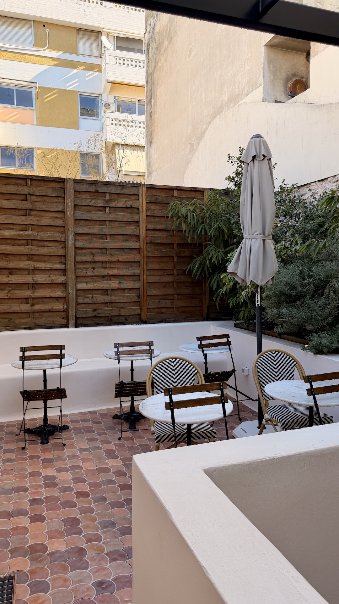 Shared Terrace at Monsieur Didot hotel, Athens