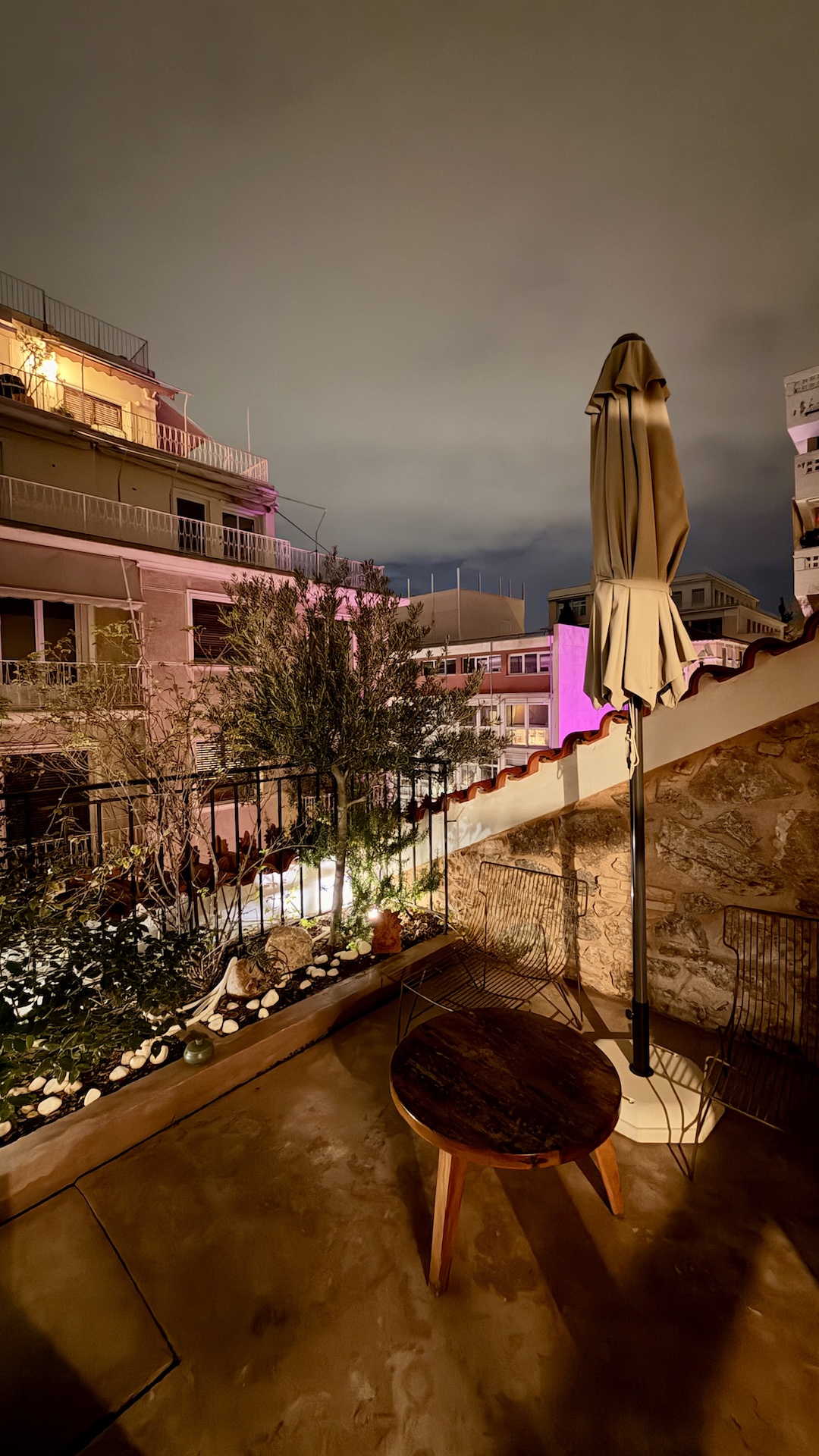 Private terrace of Room No.6, The Ode, at Monsieur Didot hotel, Athens